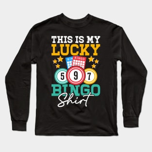 This Is My Lucky Bingo Shirt T shirt For Women Long Sleeve T-Shirt